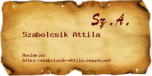 Szabolcsik Attila névjegykártya